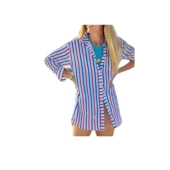 Addison Bay Dresses & Skirts - Addison Bay Women's XS Striped Preppy Dress Cover-Up Multicolor Summer